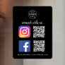 Connect with us Instagram Facebook QR Code Black Window Cling