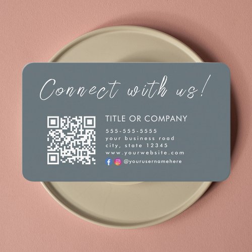 Connect with us Instagram Facebook Qr Code Business Card