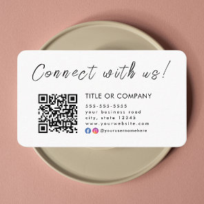 Connect with us Instagram Facebook Qr Code Business Card