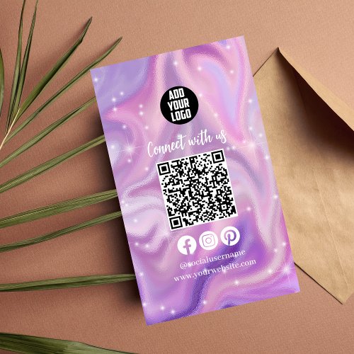 Connect with us Instagram Facebook Social Media QR Business Card