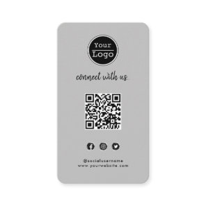 Connect with us Instagram Facebook Social Media QR Business Card