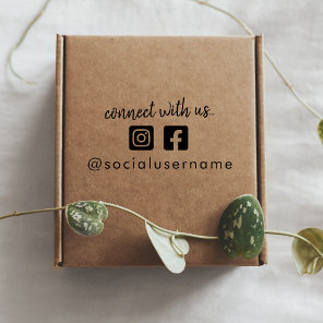 Connect with us Instagram Facebook Social Media Self-inking Stamp