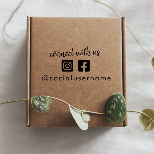 Connect with us Instagram Facebook Social Media Self_inking Stamp