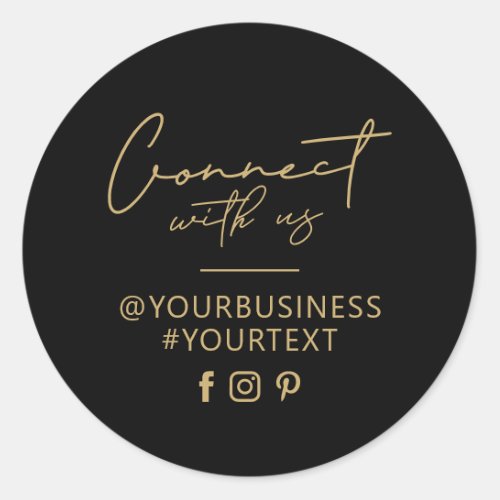 Connect with us Instagram Package Sticker