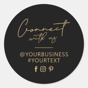 Connect with us Instagram Package Sticker
