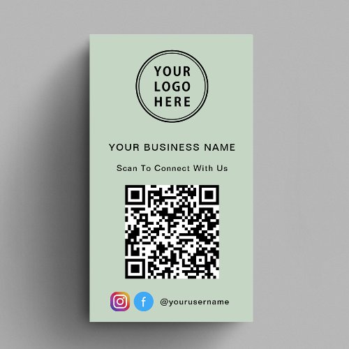 Connect With Us Logo QR Code Sage Business Card