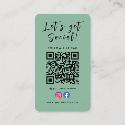 Connect With Us Qr Code Facebook Instagram Logo Business Card