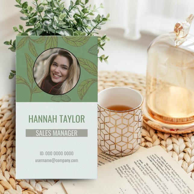 Connect With Us | QR Code Green Tea Logo Business  Card (Connect With Us | QR Code Green Tea Logo Business Business Card)