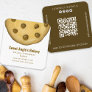 Connect With Us | QR Code Simple Bakery Cookie  Square Business Card
