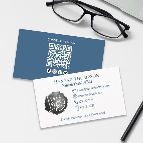 Connect With Us  QR Code Simple Logo Modern Logo Business Card