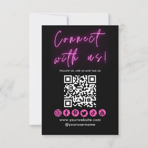 Connect With Us QR Code Social Media Business Card