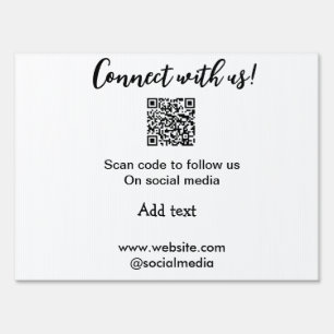 Connect with us scan QR code add website email  Sign