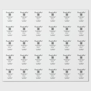 Connect with us scan QR code add website email Wrapping Paper