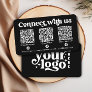 Connect with us Social Media QR Black Business Business Card