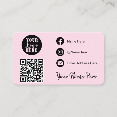 Connect with us  Social Media QR Business Card