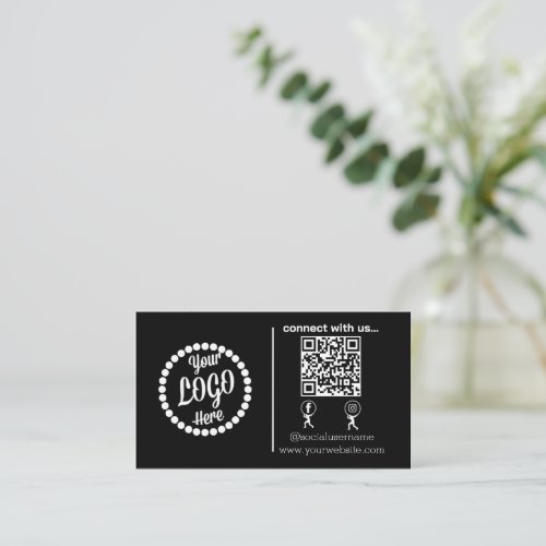 Connect With Us Social Media QR Business Card