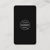 Connect with us | Social Media QR Code Black Business Card (Back)