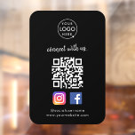 Connect with us | Social Media QR Code Black Window Cling Connect with us | Social Media QR Code Black Window Cling