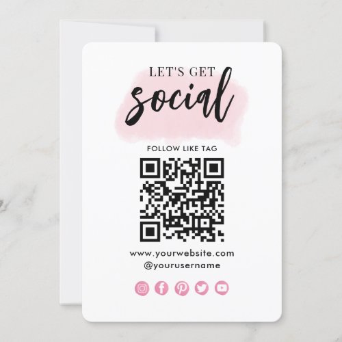 Connect With Us Social Media QR Code Business Card