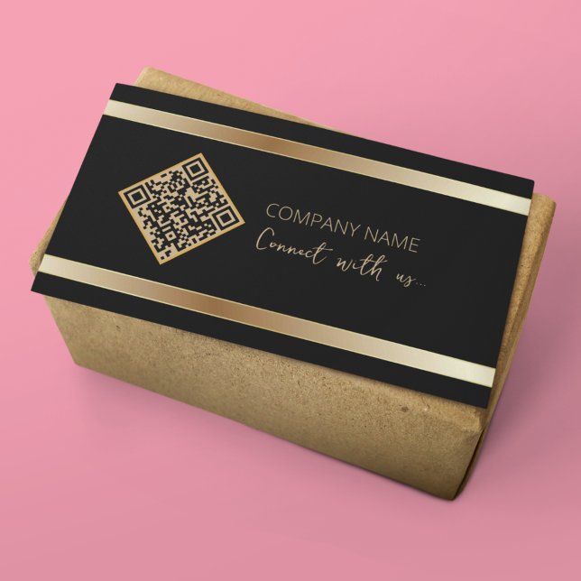Connect With Us Social Media QR Code Business Card (Creator Uploaded)