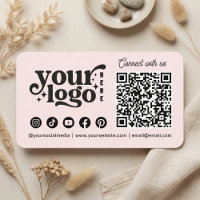 Connect with us Social Media QR Code Pink