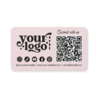 Connect with us Social Media QR Code Pink