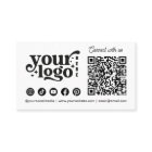 Connect with us Social Media QR Code White