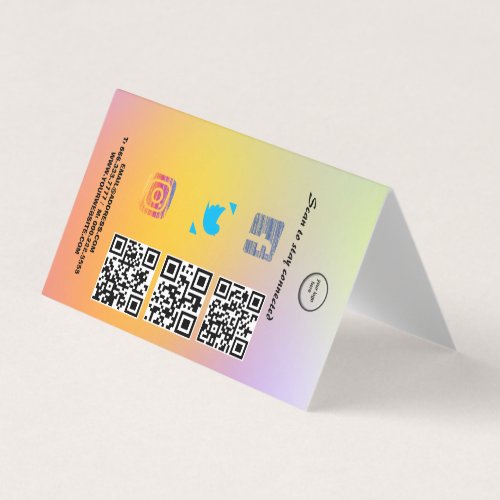 Connect with us through our Social Media QR Code Business Card