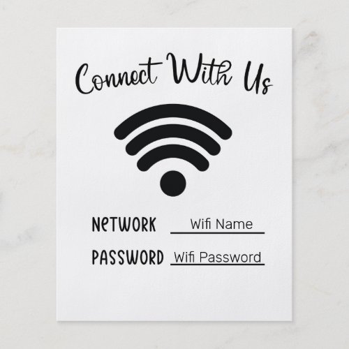 Connect with us Wifi Flyer