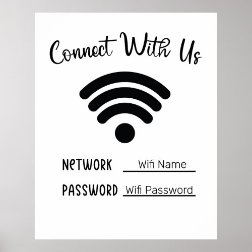 Connect with us Wifi Poster
