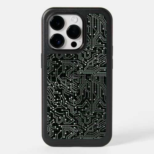 Connected Circuit Ab Black BG OtterBox iPhone 14 Pro Case