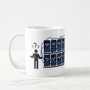 Connected data center with confused IT Coffee Mug