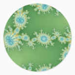 Connected - Fractal Classic Round Sticker