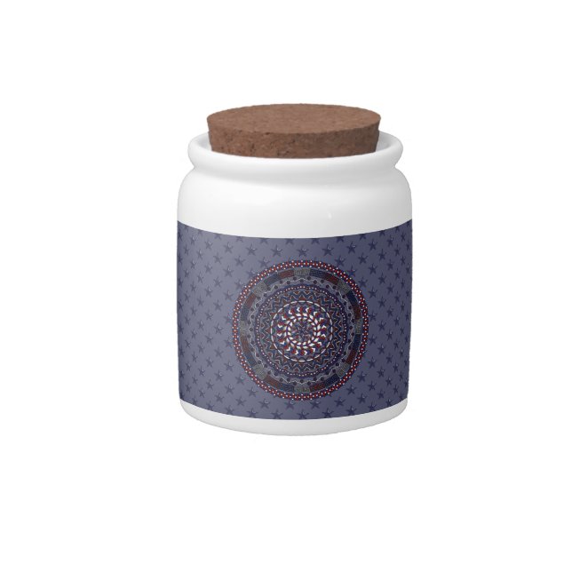 Connected Independence Day Candy Jar (Front)