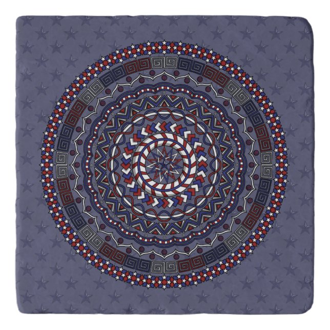 Connected Independence Day Trivet (Front)