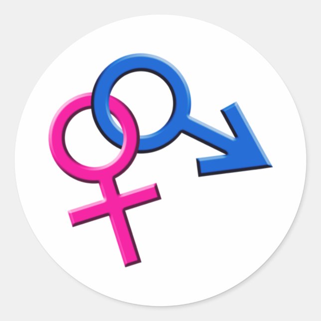 Connected Male and Female Symbols Stickers 003 (Front)