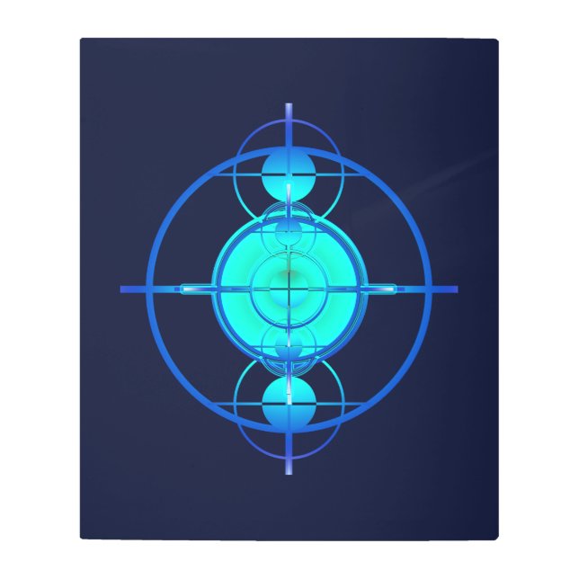 Connected Minds (Night Version) Metal Print (Front)