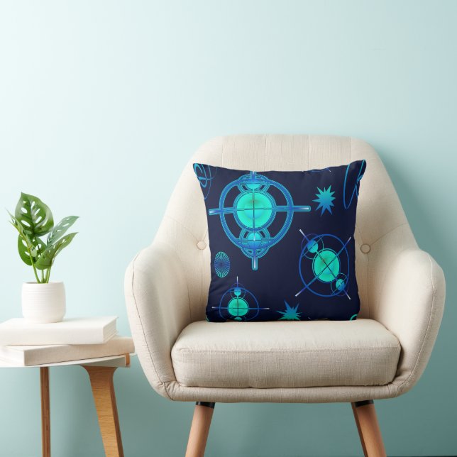 Connected Minds Pattern Throw Pillow (Chair)
