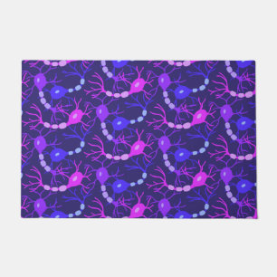 Connected Neurons Neon Purple Doormat