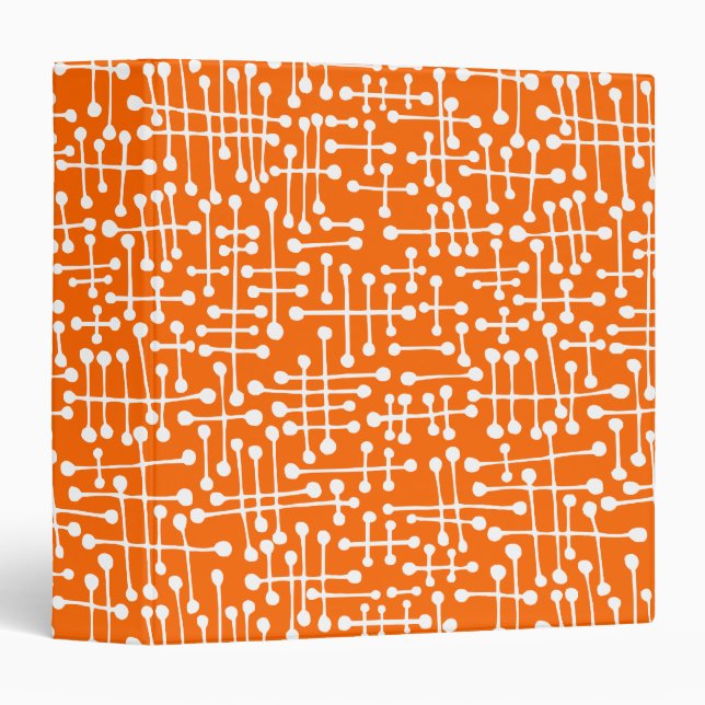 Connected Spots (1.5in) White on Orange Binder (Front/Spine)