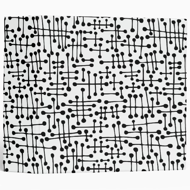 Connected Spots (2in) Black on White Binder (Front/Spine)