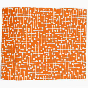 Connected Spots (2in) White on Orange Binder