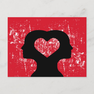 Connected with love postcard