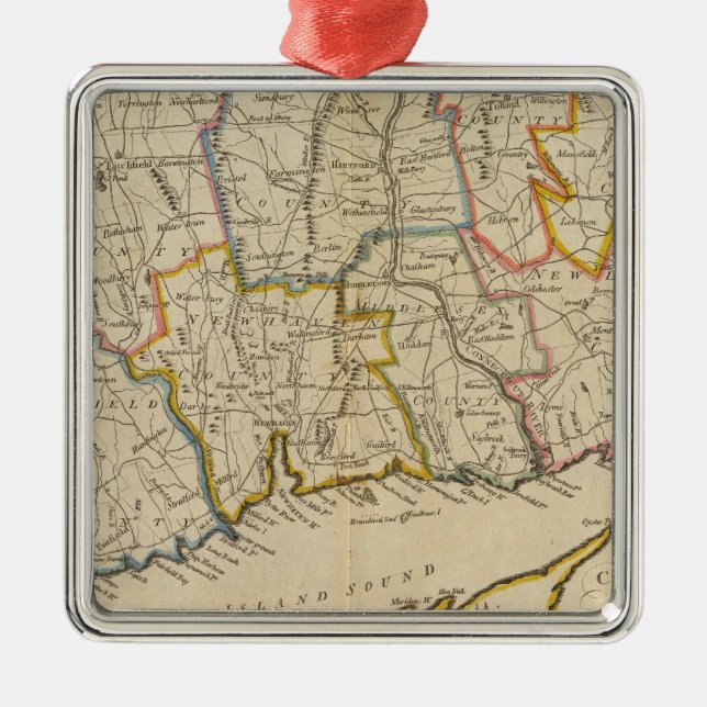 Connecticut 10 metal ornament (Front)