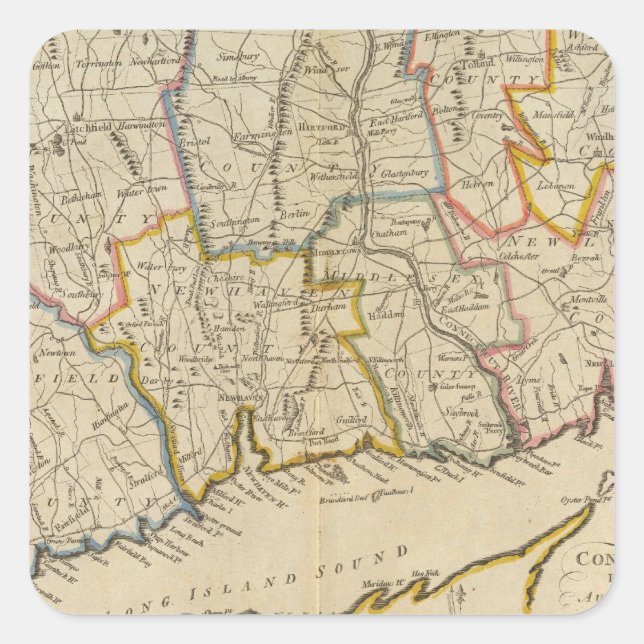 Connecticut 10 square sticker (Front)