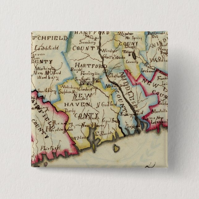 Connecticut 11 pinback button (Front)