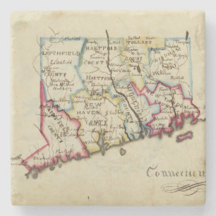 Connecticut 11 stone coaster