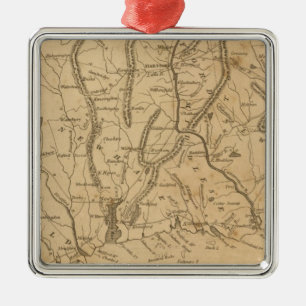 Connecticut 12 metal ornament