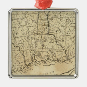 Connecticut 2 metal ornament