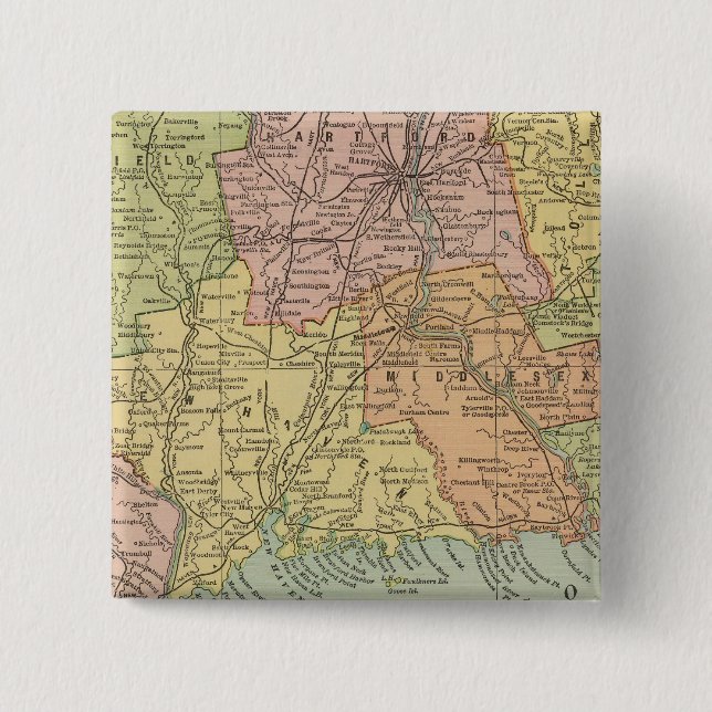 Connecticut 5 pinback button (Front)